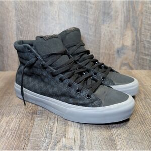 STRAYE Venice Black Grey Middle Finger High Top Skateboarding Sneakers Mens 10
